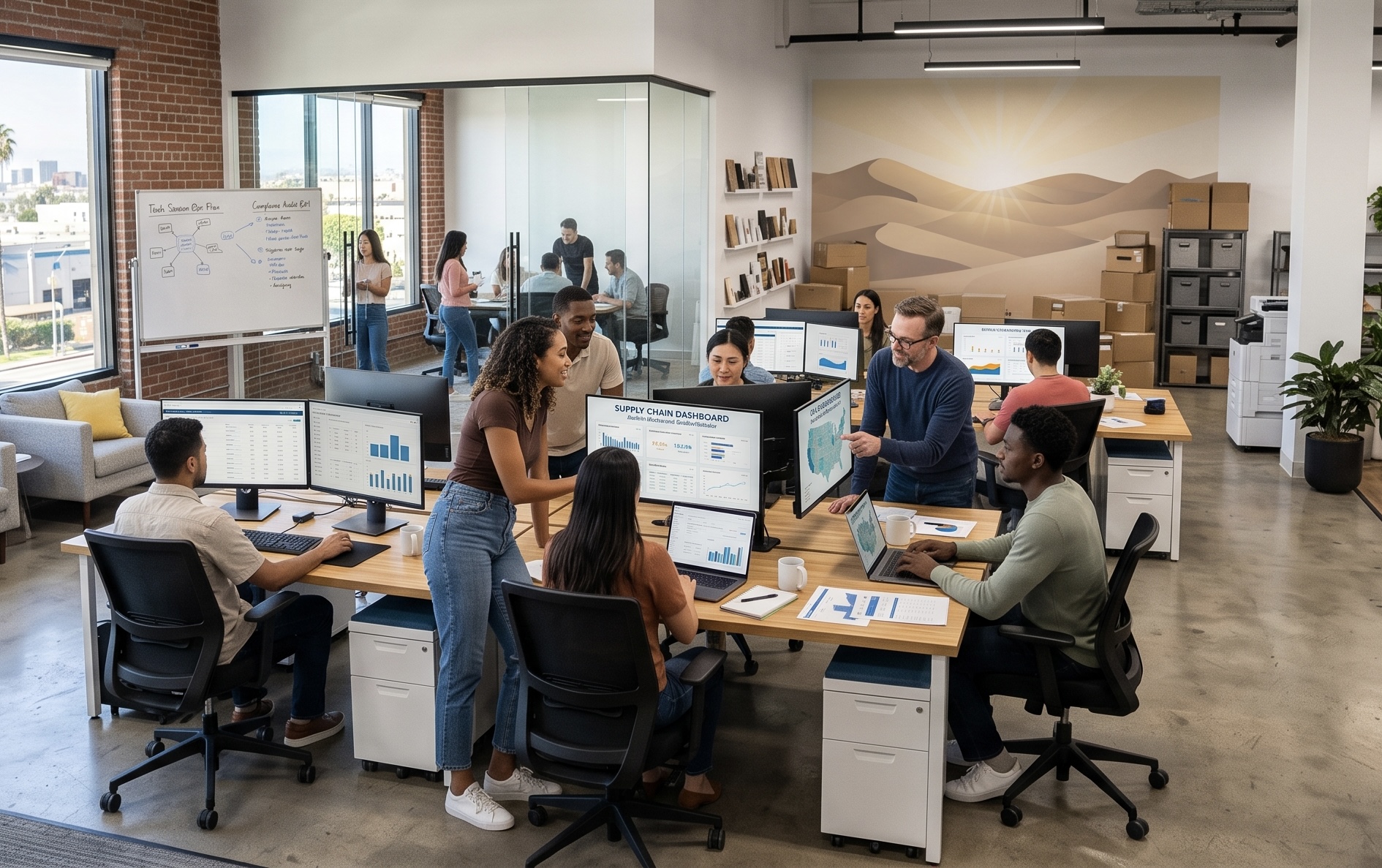 Finance professional reviewing automated tax compliance dashboards